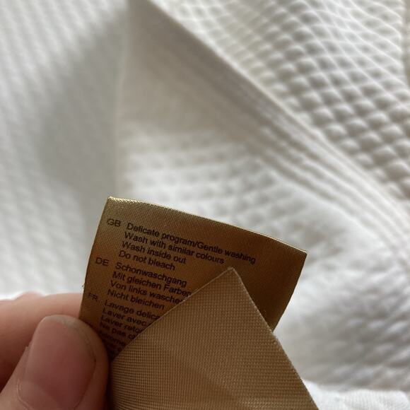 Scotch & Soda White Quilted Open Front Jacket Size 2 Large Scandi Minimalist - Picture 7 of 12